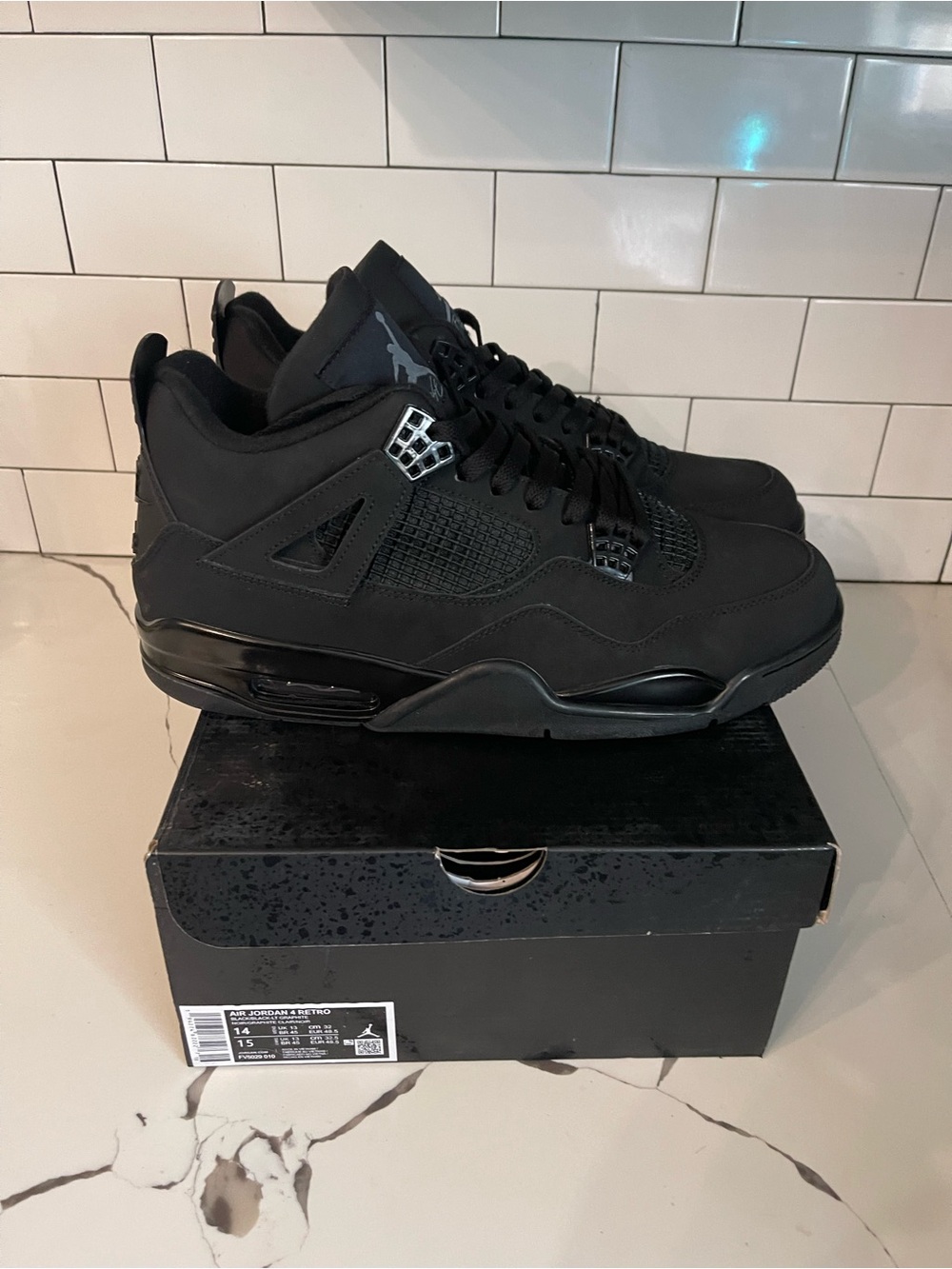 Men’s Retro 4 Black Cat 2025 Size 14. - Picture 8 of 8